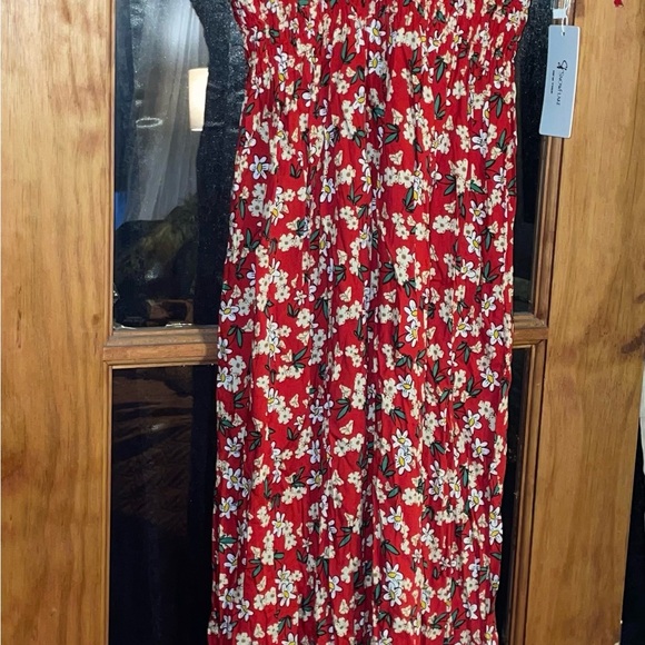 Floral Red Maxi Dress - Picture 1 of 1